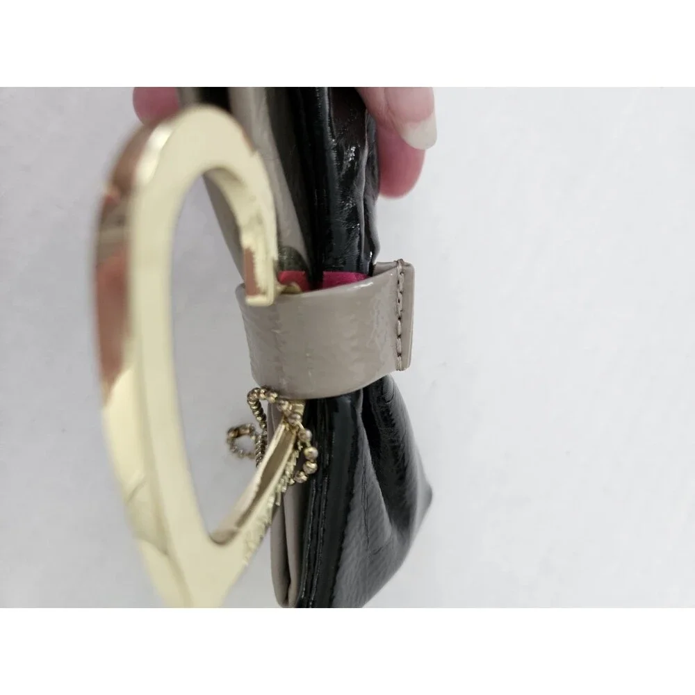 Betsey Johnson Heart & Bow Patent Leather Keychain